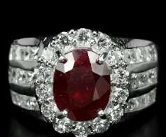 Natural AAA Blood Red Ruby Ring size 7