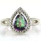 Mystic Topaz   Silver Ring    Size 7