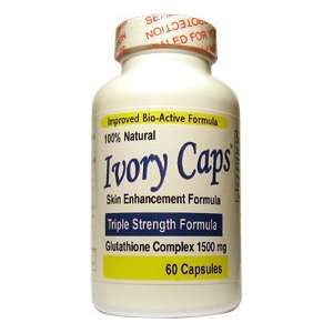 3 x bottles 60 capsules Ivory Caps  Maximum Potency 1500 mg Glutathione Skin Whitening Pills Complex