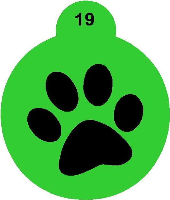 Cupcake Stencil Paw Print