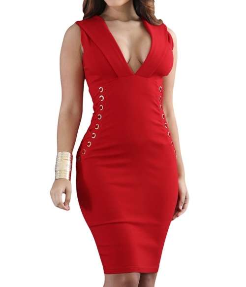 Sexy Red Dress in Size L (36)