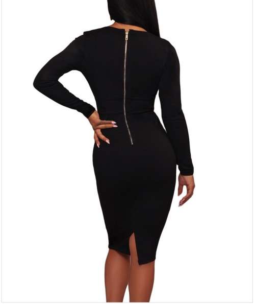 SEXY BLACK LONG SLEEVE DRESS/ CASUAL DRESS IN SIZE S TO M
