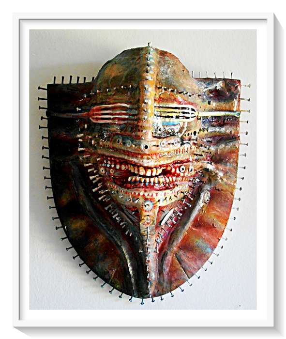 DEADLY DECORUM presents: The Mysterian Mask DIMENSIONS: 400MM X 320MM X 120MM by Ras Steyn***