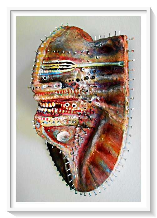 DEADLY DECORUM presents: The Mysterian Mask DIMENSIONS: 400MM X 320MM X 120MM by Ras Steyn***