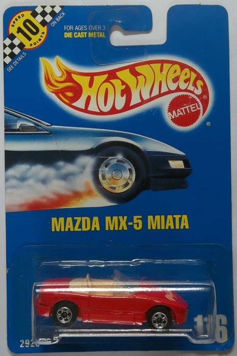 HOT WHEELS Mazda MX-5 Miata 31 year old model 5 spoke wheels HOTWHEELS Similar Matchbox