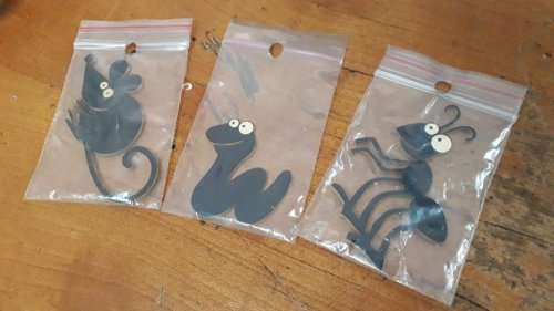 Laser-cut Wooden Snake - Black