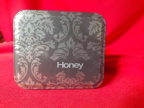 Collectible Tin - Honey Metallic Brocade on Brown, Black