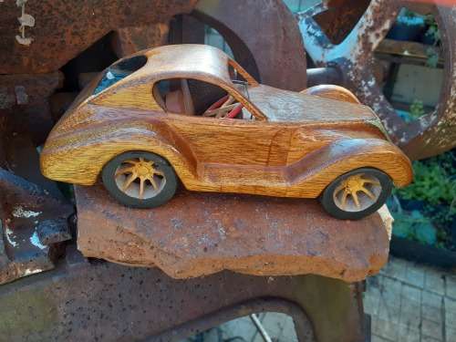 Hand carved Wooden Car - Classic Coupe