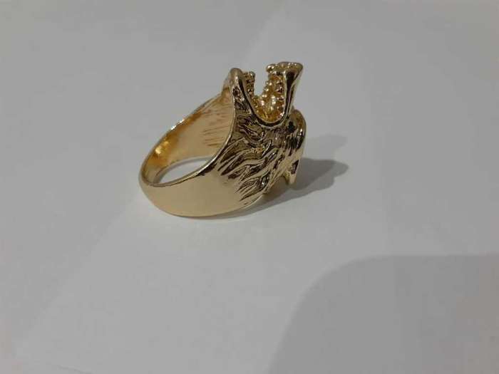 Gold Fashion Wolf Ring