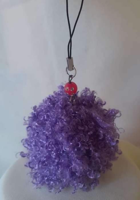 Plush Fluffy 6cm Ball Decorative Accessory - Assorted Colours