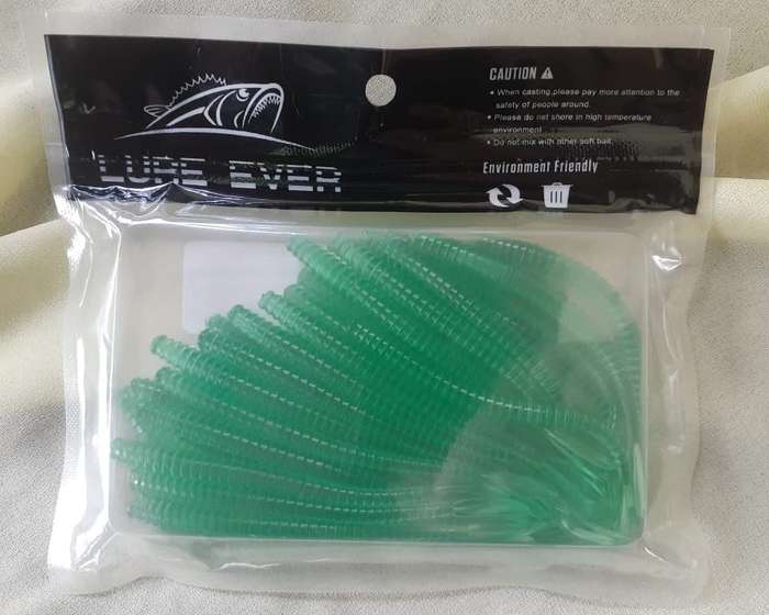 Soft Plastic Fishing Lures 30pc Worm Green