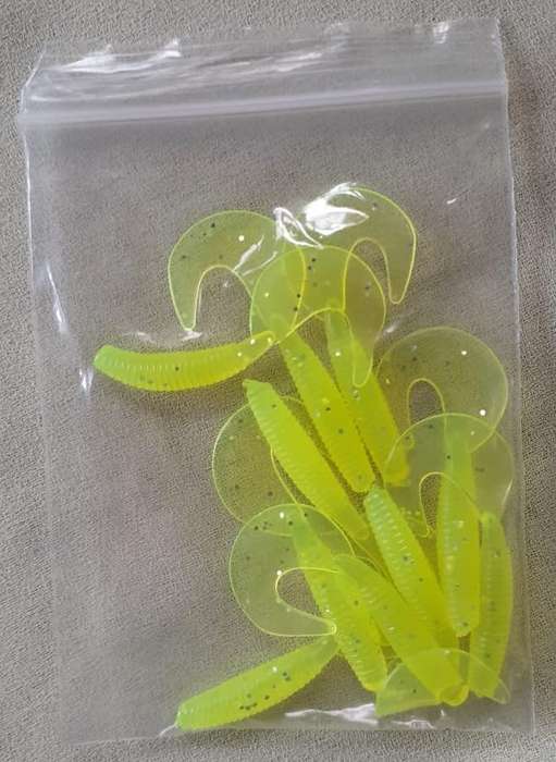 Soft Plastic Fishing Lures 10pc Neon Yellow