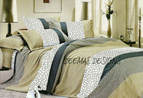 6 PIECE QUEEN SIZE COTTON FEEL DUVET COVER SET A MUST HAVE