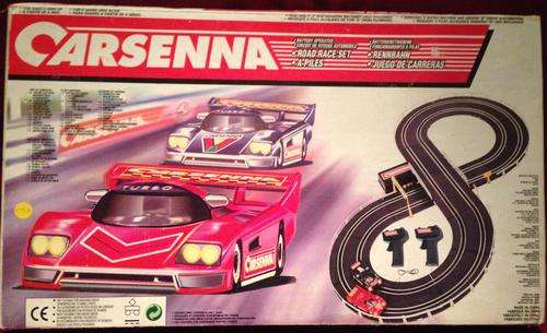 Vintage Carsenna Slot Car Road Race Set