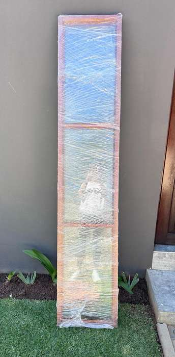 Wooden frame window with glass