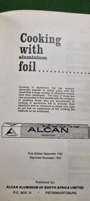 Cooking with aluminium foil. ALCAN Aluminium.