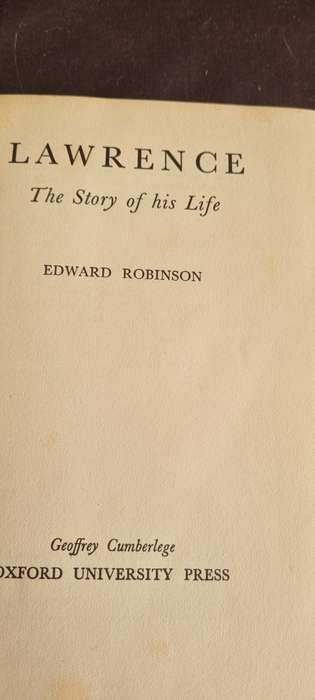 Lawrence. The story of his life. Edward Robinson.