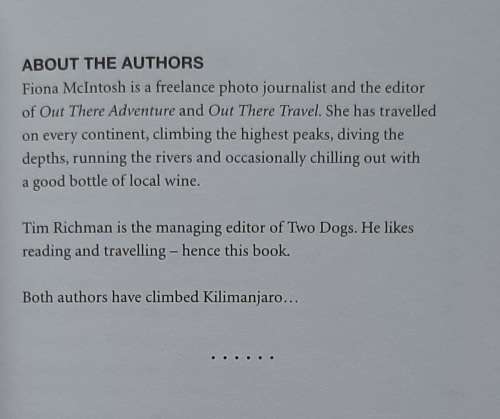 Don`t Climb Kilimanjaro...(Climb the Ruwenzori)  Author: Fiona McIntosh and Tim Richman