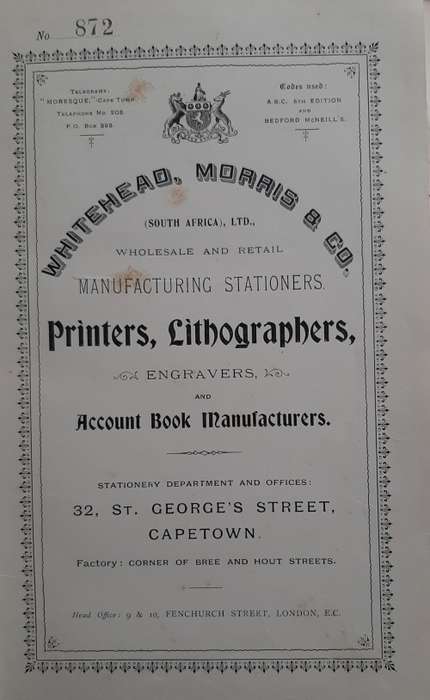 Whitehead, Morris and Co Stationers and Printers