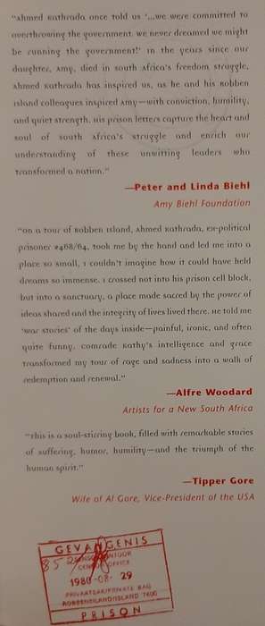 Letters from Robben Island - Author/Edited: Robert D Vassen