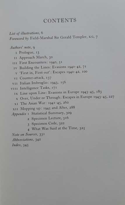 MI 9: Escape and Evasion 1939-1945 - Author: M.R.D. Foot and J.M. Langley