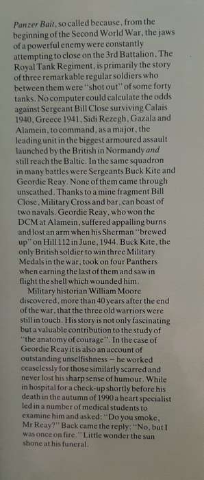 Panzer Bait with the 3rd Royal Tank Regiment 1940-1944 - Author: William Moore