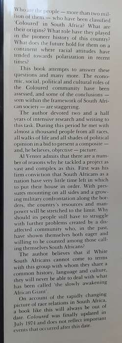 Coloured: A Profile of Two Million South Africans - Author: ALJ. Venter