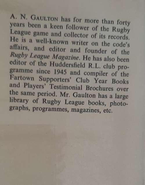 The Encyclopaedia of Rugby League Football - Author: A.N. Gaulton