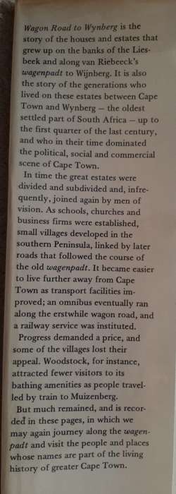 Wagon Road to Wynberg - Author: C. Pama