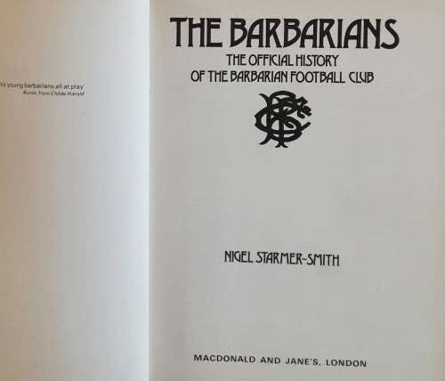 The Barbarians - Nigel Starmer-Smith