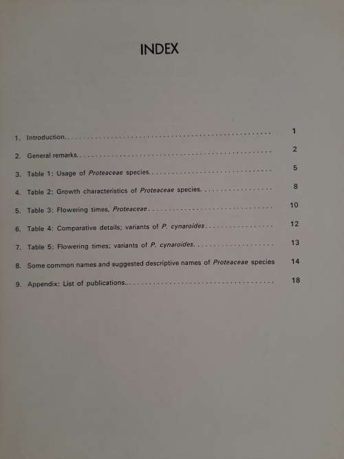 Charateristics and Uses of Indigenous Proteaceae Species - Author: G.D. McCann