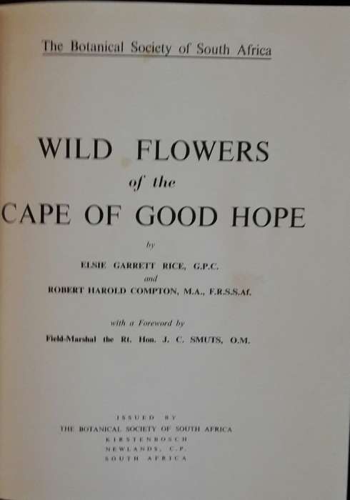 Wild Flowers of the Cape of Good Hope - The Botanical Society of South Africa
