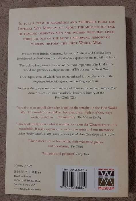 Forgotten Voices of the Great War - Author: Max Arthur