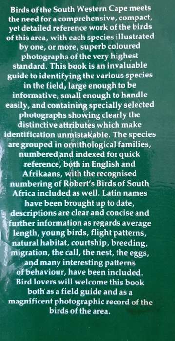 Birds of the South Western Cape - author: Joy Frandsen