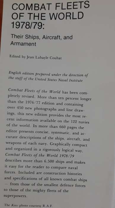 Combat Fleets of the World 1978/79: Their Ships, Aircraft and Armament - Author: Jean Labayle Couhat