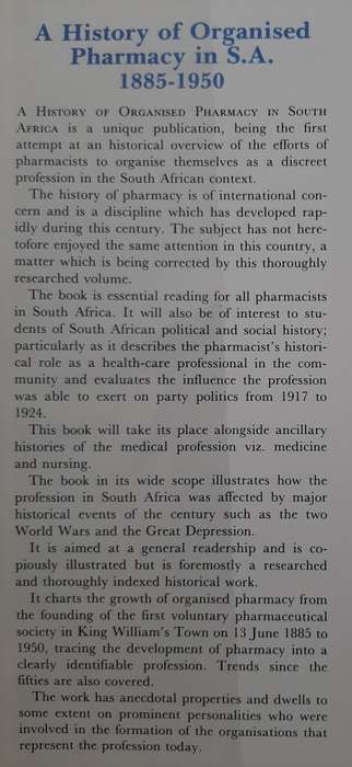 A History of Organised Pharmacy in South Africa 1885-1950 - Author: Mike Ryan