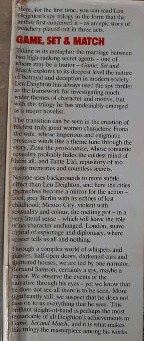 Game, Set & Match - Author: Len Deighton