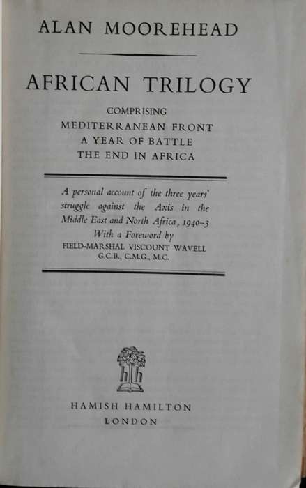 African Trilogy - Alan Moorehead