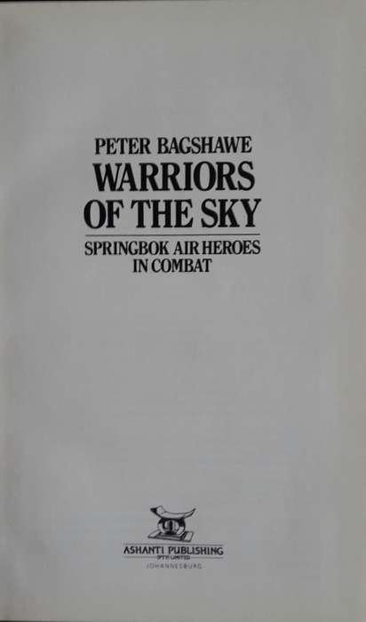 Warriors Of The Sky - Peter Bagshawe