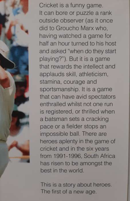 The Story of South African Cricket 1991-1996 - Author: Colin Bryden