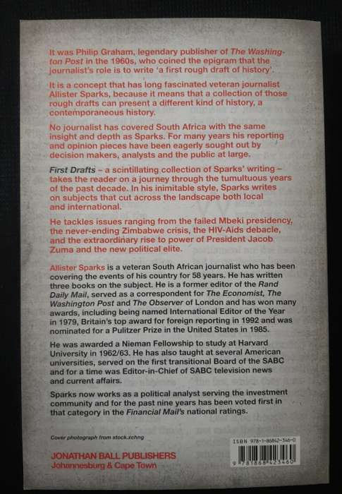 First Drafts: South African History in the Making - Author: Allister Sparks