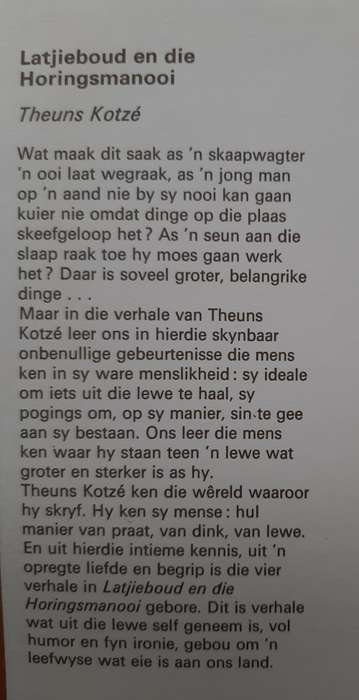 Latjieboud en die Horingsmanooi - Author: Theuns Kotzé