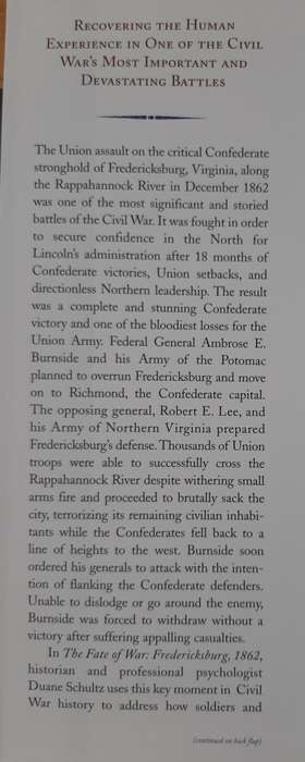 The Fate of War: Fredericksburg, 1862 - Author: Duane Schultz