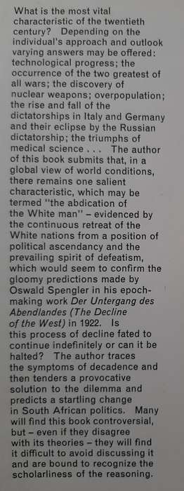 The Abdication of the White Man - Author: Dr. T.E.W. Schumann