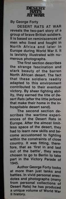 Desert Rats at War: North Africa Europe - Author: George Forty