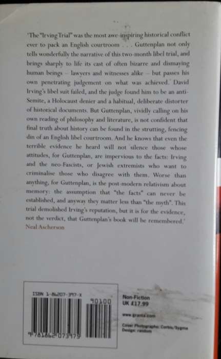 The Holocaust On Trial -D D Guttenplan
