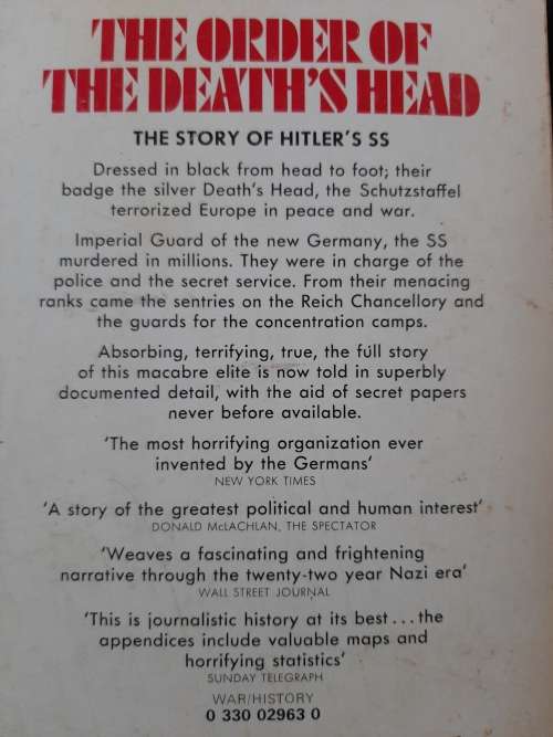 The Order of the Death`s Head: The story of Hitler`s SS - Author: Heinz Höhne