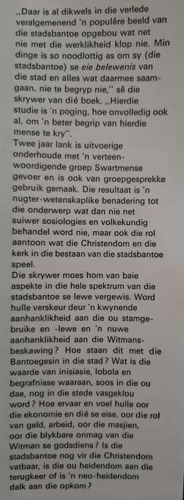 Swart man, Stad & Toekoms By Dr. J.J. Durrand