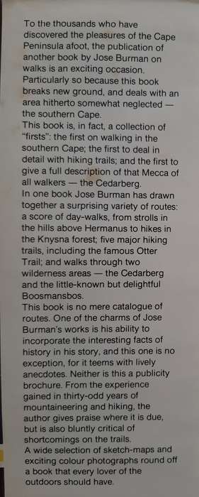 Trails & Walks in the Southern Cape By Jose Burman