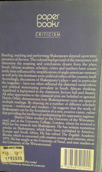 Shakespeare Against Apartheid  - Martin Orkin